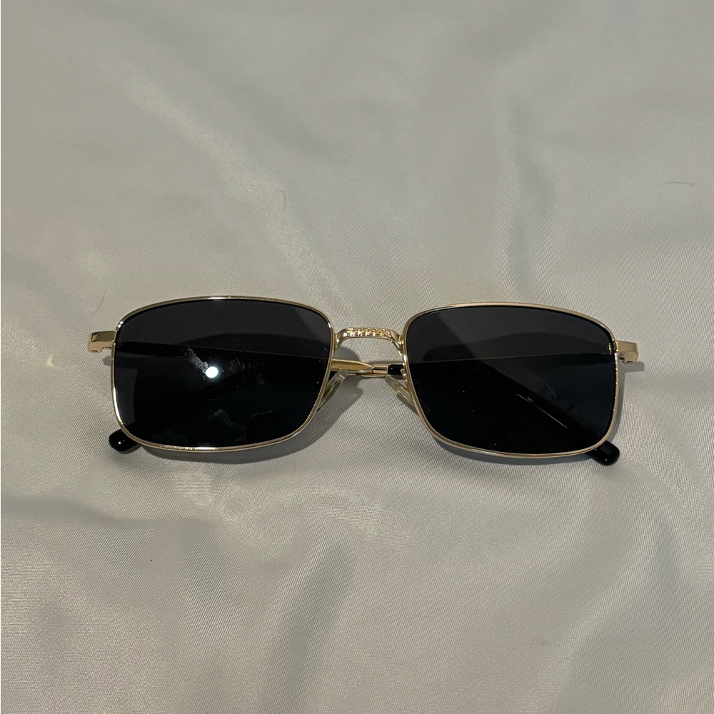 Retro Black and Gold Sunglasses